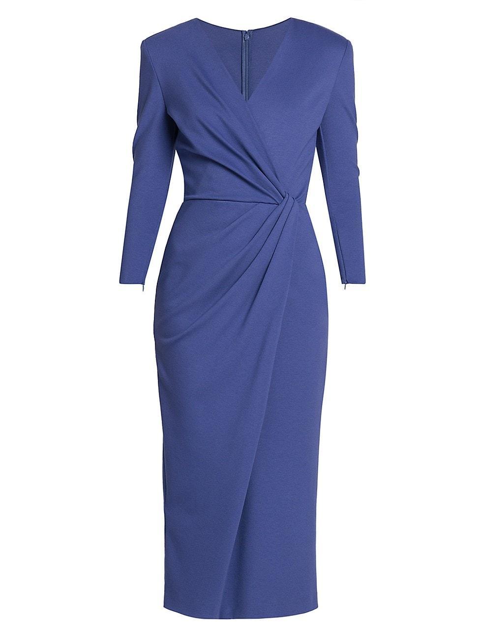 Womens V-Neck Jersey Midi-Dress Product Image