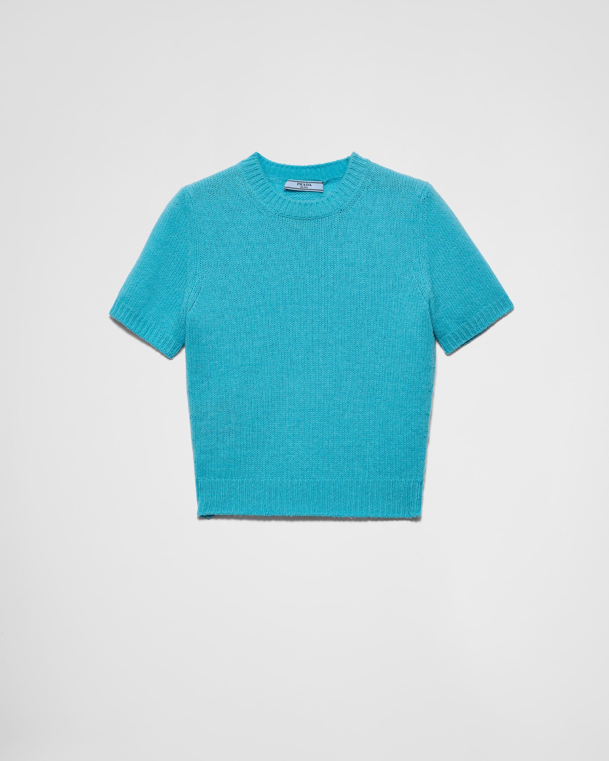 Short-sleeved cashmere sweater Product Image