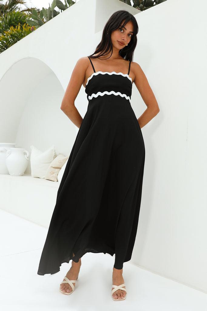 Blowing Away Maxi Dress Black Product Image