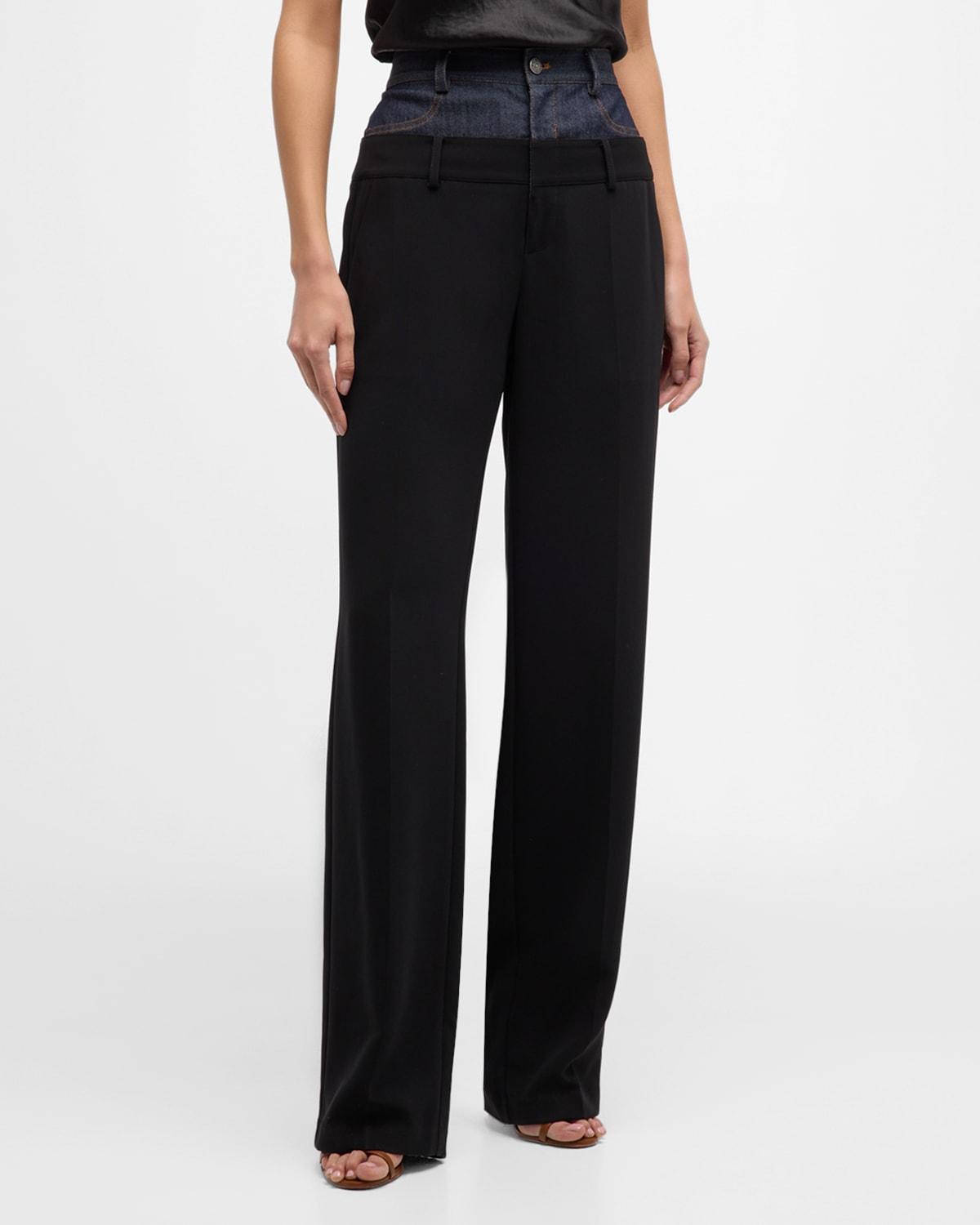 Womens Dionne Mix Media Pants Product Image