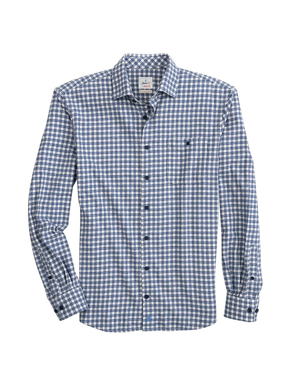 Mens Hyat Checked Button-Front Shirt Product Image