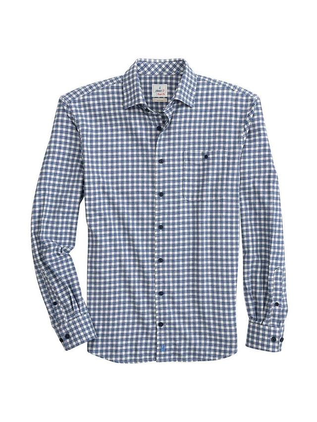 Mens Hyat Checked Button-Front Shirt Product Image