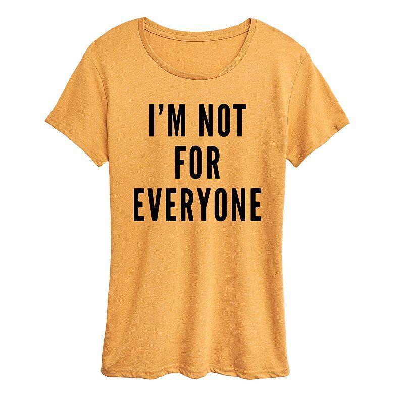 Womens Im Not For Everyone Graphic Tee, Girls Grey Gray Product Image