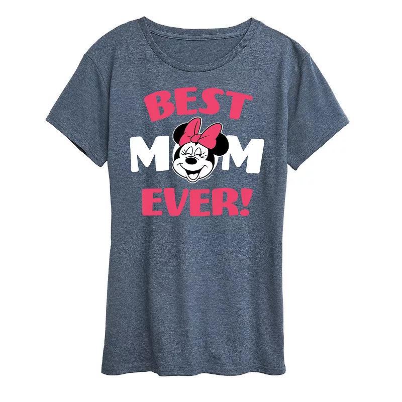 Disneys Minnie Mouse Womens Best Mom Graphic Tee Product Image