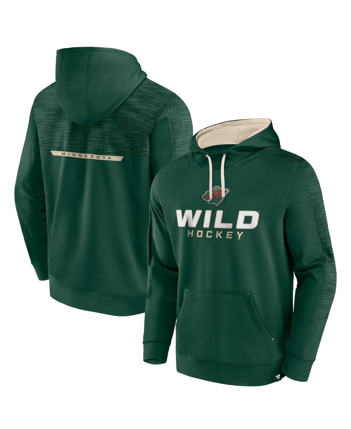 Mens Fanatics Green Minnesota Wild Make the Play Pullover Hoodie Product Image