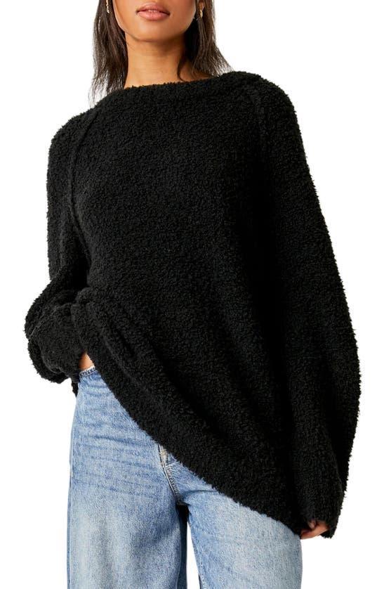 Teddy Sweater Tunic In Black Product Image