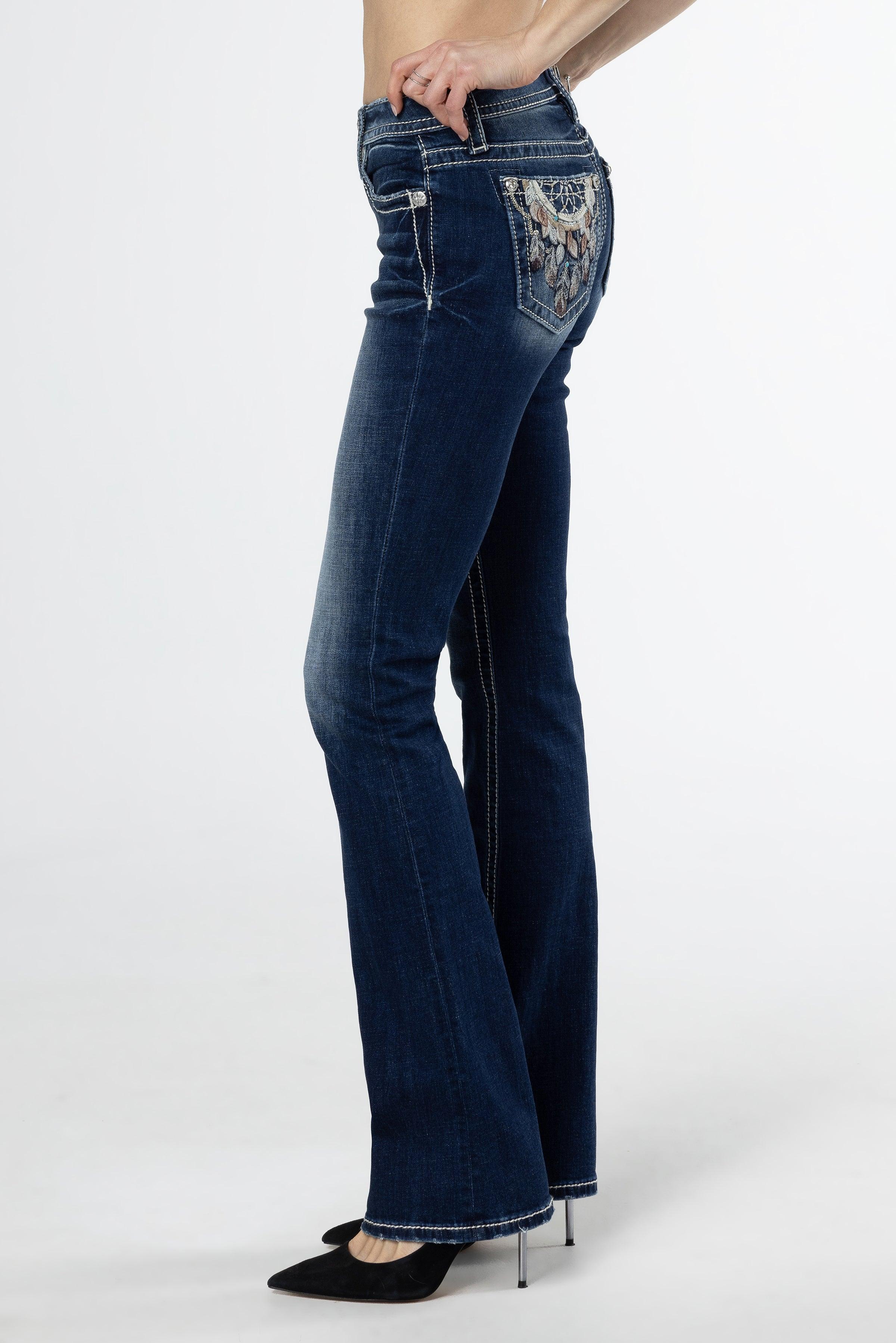 Hazel Feathers Bootcut Jeans Product Image