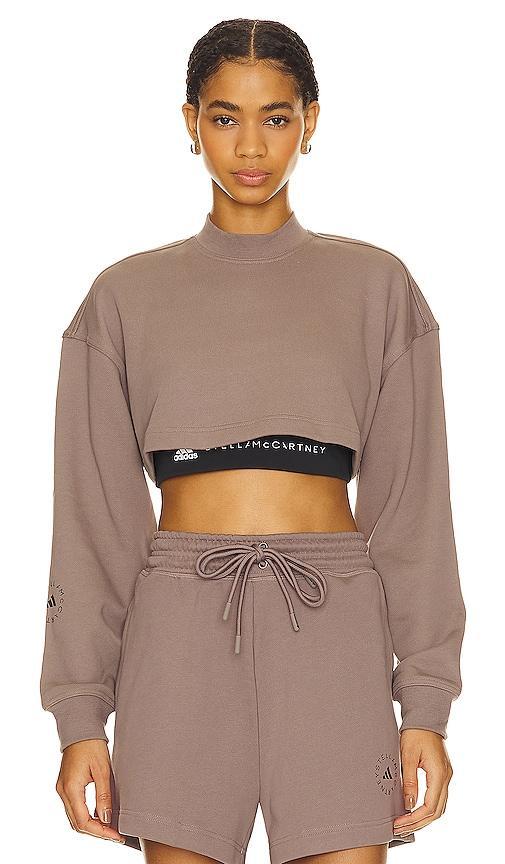 TrueCasuals Cropped Backless Sportswear Sweatshirt Product Image