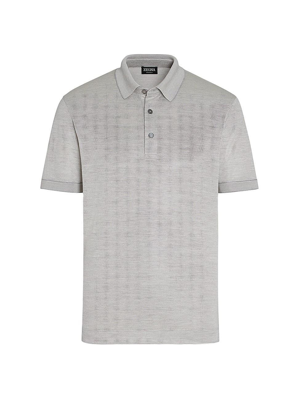 Mens Silk Polo Shirt Product Image