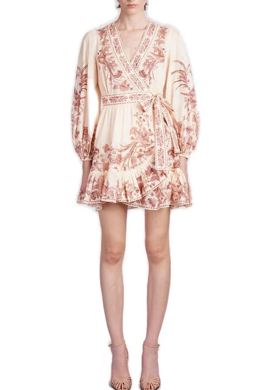 ZIMMERMANN Waverly Wrap Mini Dress In Yellow Product Image