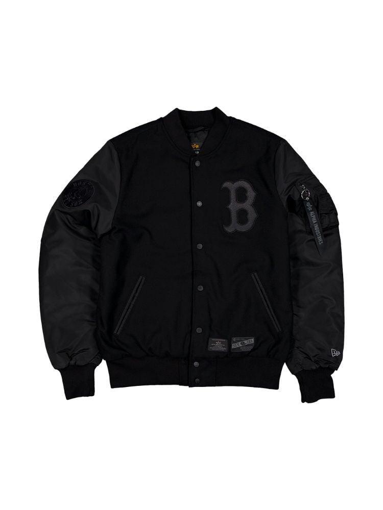 BOSTON RED SOX X ALPHA X NEW ERA WOOL VARSITY MA-1 BOMBER JACKET Product Image