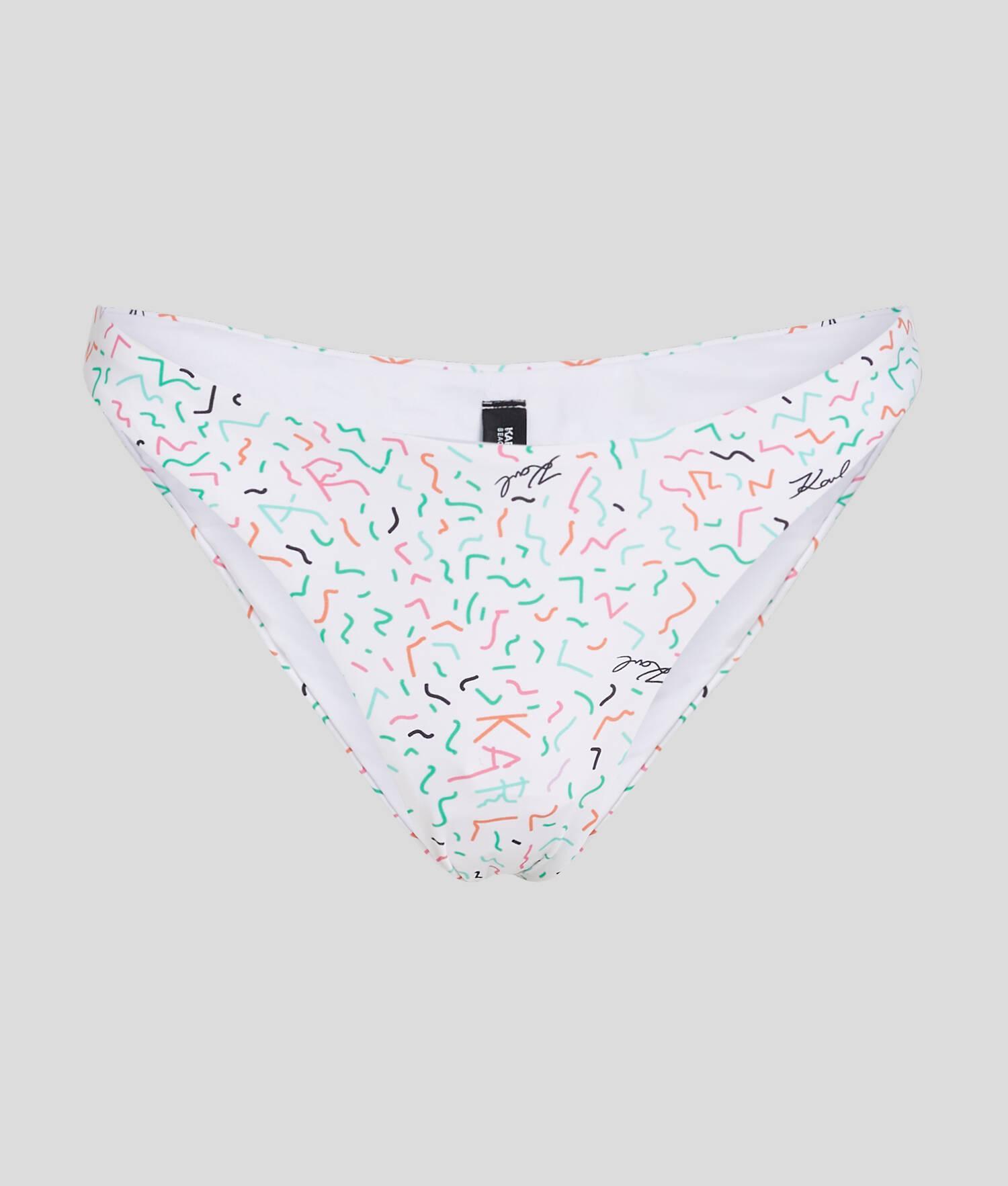 GEOMETRIC PRINT HIGH-LEG BIKINI BOTTOMS Product Image