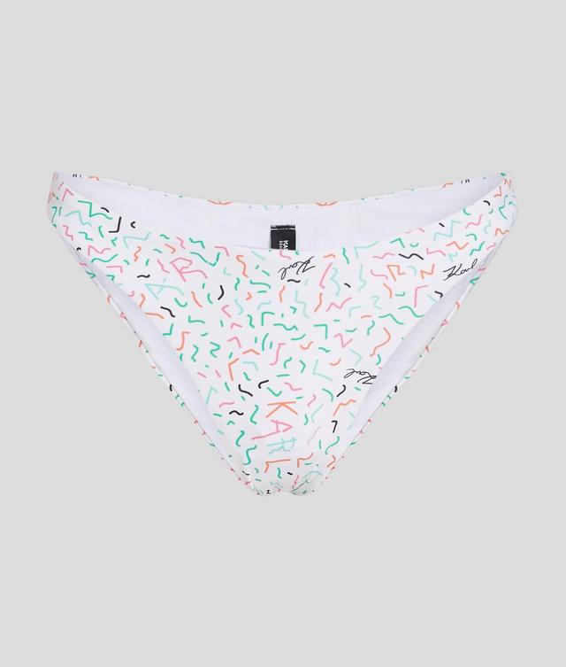 GEOMETRIC PRINT HIGH-LEG BIKINI BOTTOMS Product Image