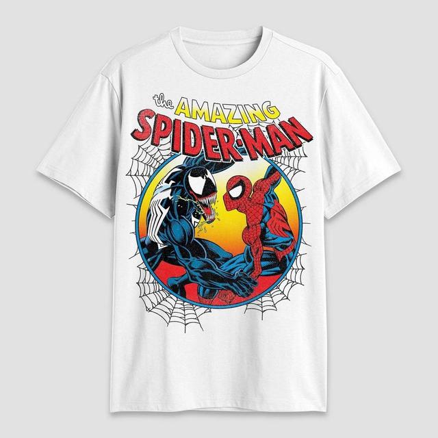 Mens Amazing Spider-Man Short Sleeve Graphic T-Shirt - White Product Image