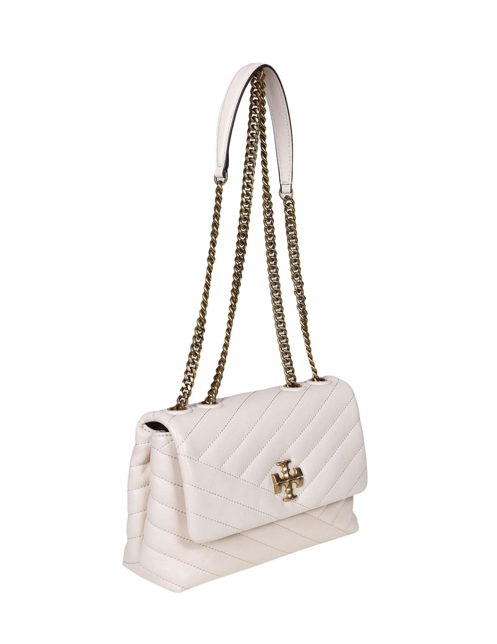 Leather Shoulder Bag In White Product Image