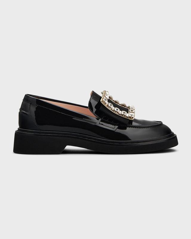 Roger Vivier - Viv Rangers Buckle Patent Loafers - BlackModa Operandi Product Image