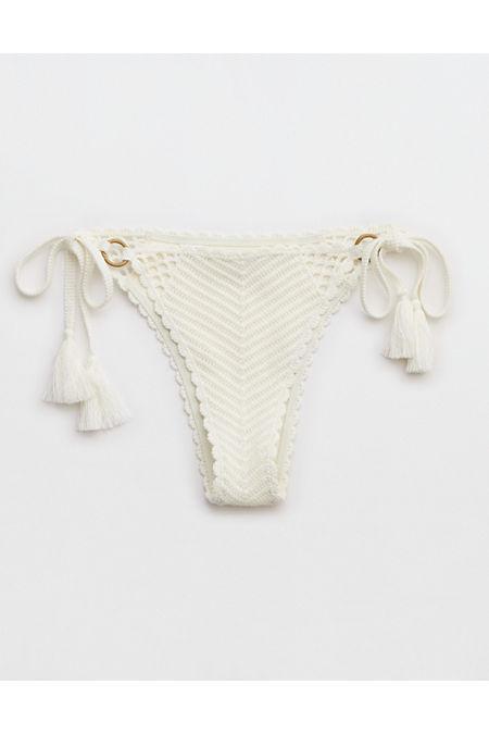 Aerie Crochet Cheekiest Tie Bikini Bottom Women's Product Image