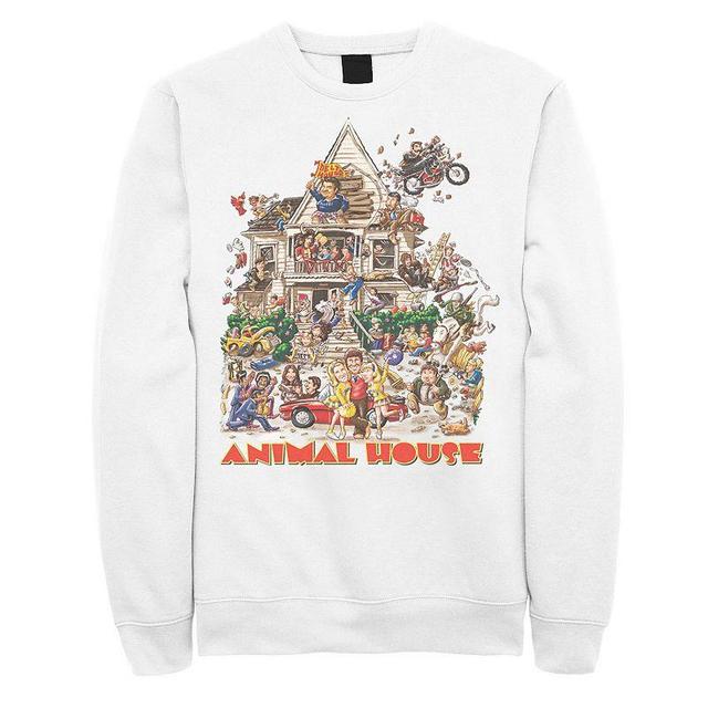 Mens Animal House Wild Rager Sweatshirt White Product Image