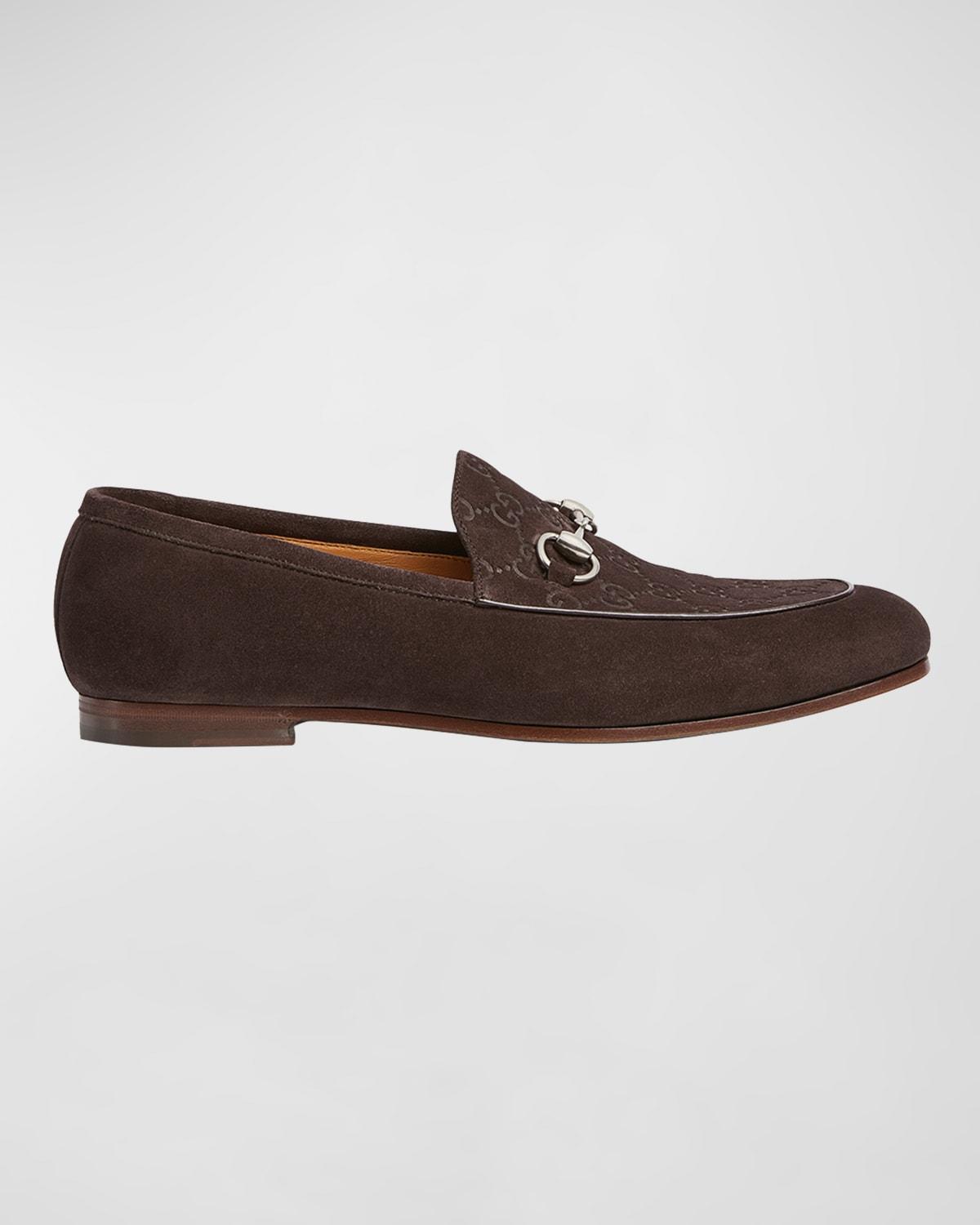 Men's Jordy Guccissima Suede Loafers  Product Image