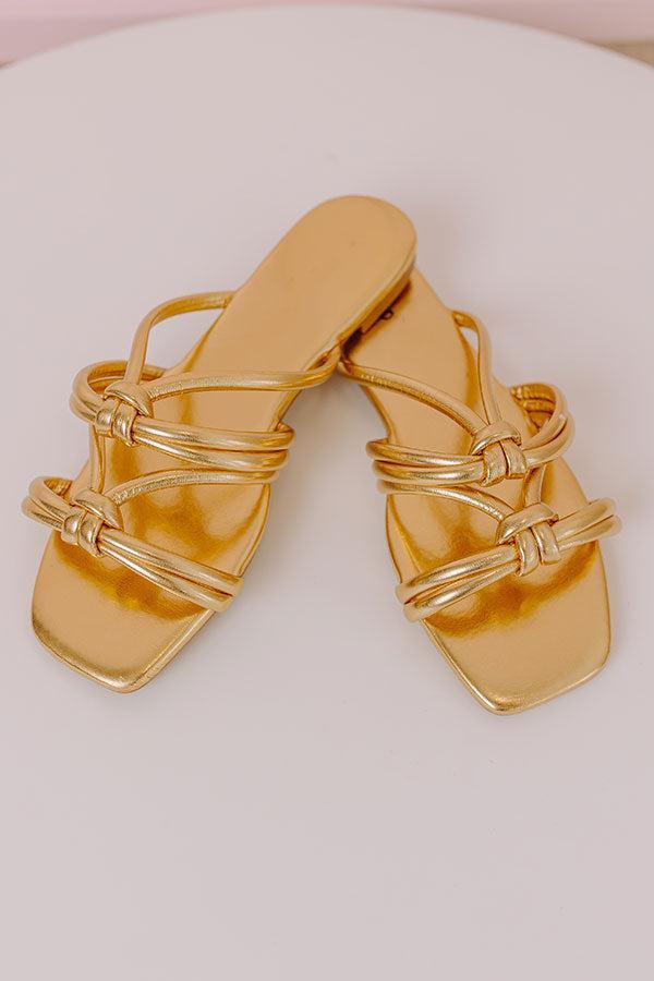 The Willa Metallic Sandal in Gold product image