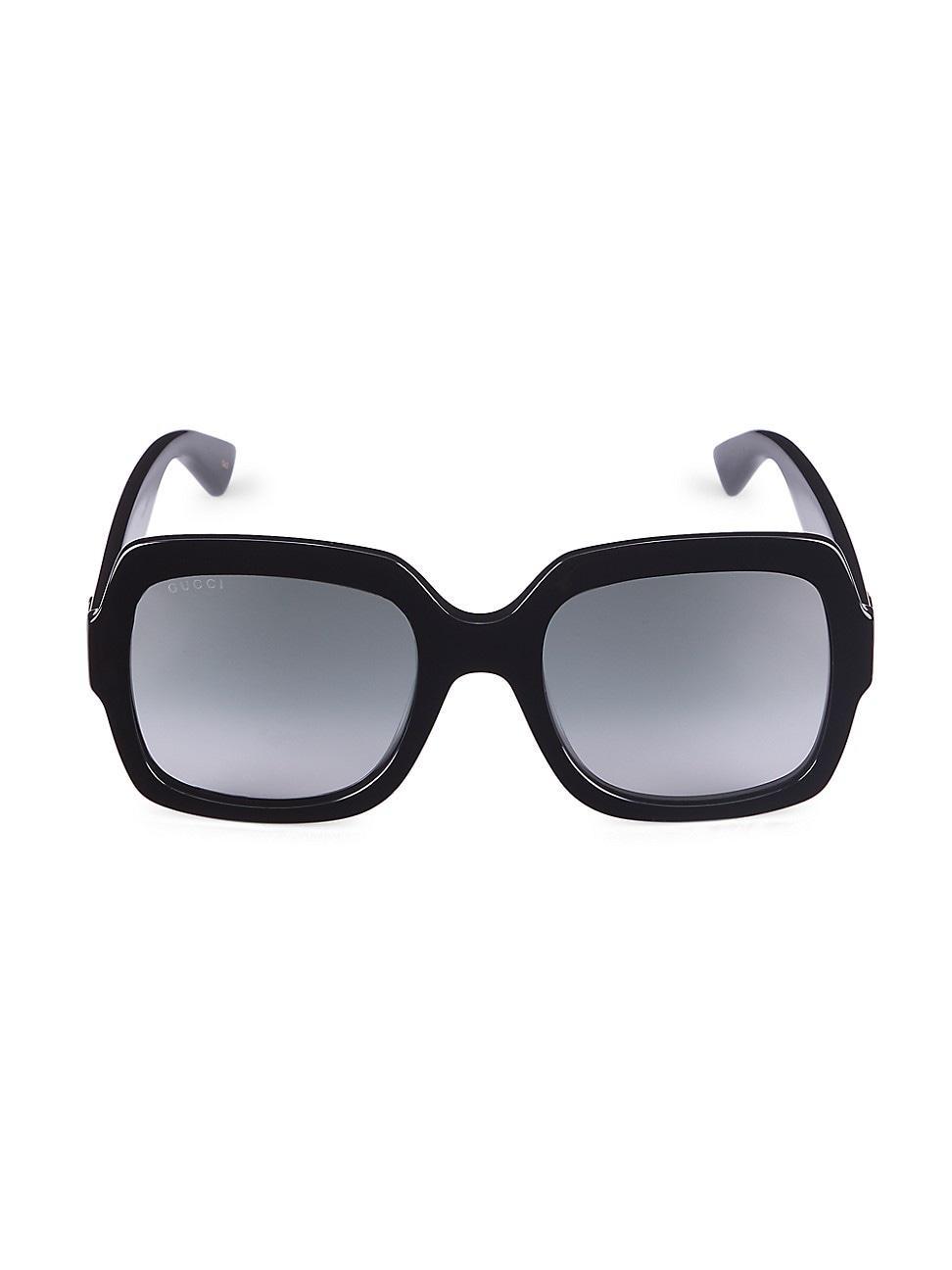 Gucci Oversized Square Black Frame Sunglasses Product Image