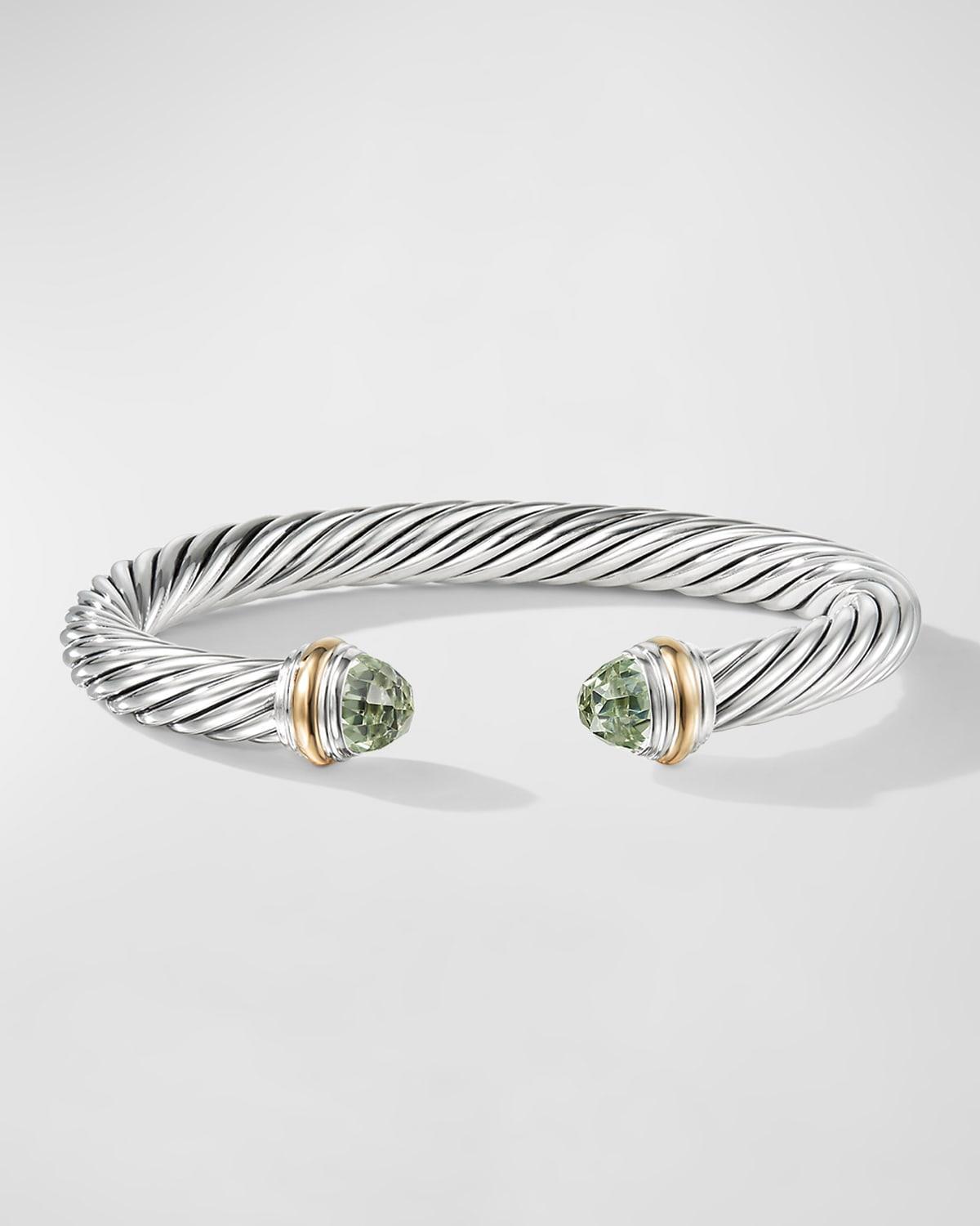 Womens Classic Cable Bracelet In Sterling Silver Product Image