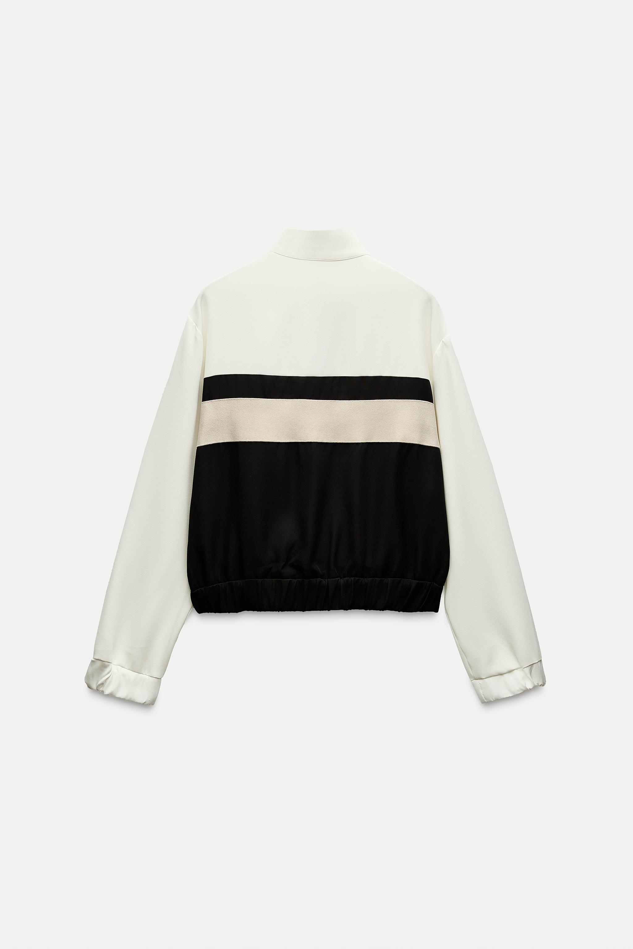 SIDE STRIPE ZIP UP BOMBER JACKET Product Image