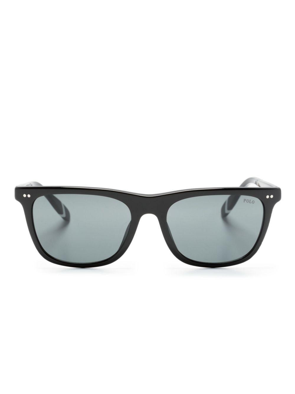 POLO RALPH LAUREN Tortoiseshell-detail Square-frame Sunglasses In Black Product Image