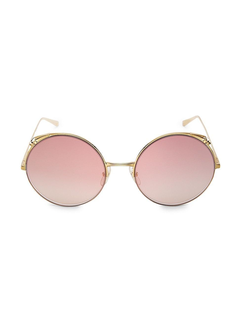 Womens 60MM Round Sunglasses Product Image