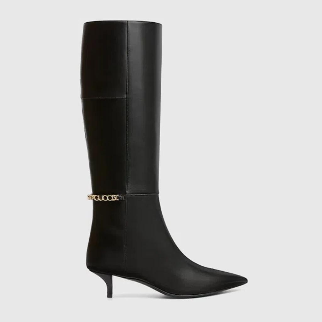 Signorina Black Leather Boot product image