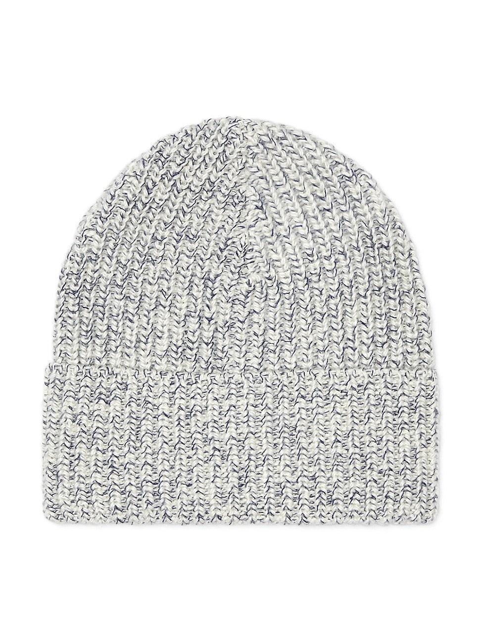 Mens Cashmere Chin Rib Knit Beanie Product Image