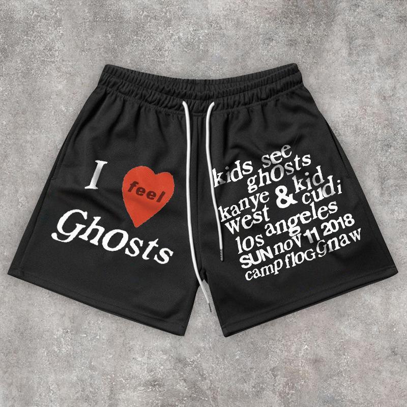 Sopula I Feel Ghosts Print Shorts Product Image