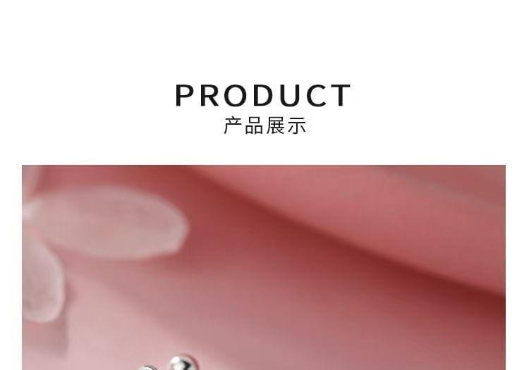 925 Sterling Silver Heart Drop Earring Product Image