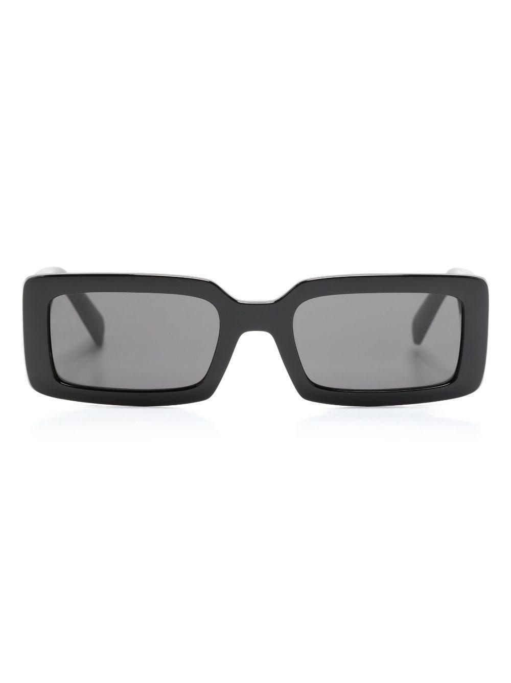 Logo-print Rectangle-frame Sunglasses In Black Product Image