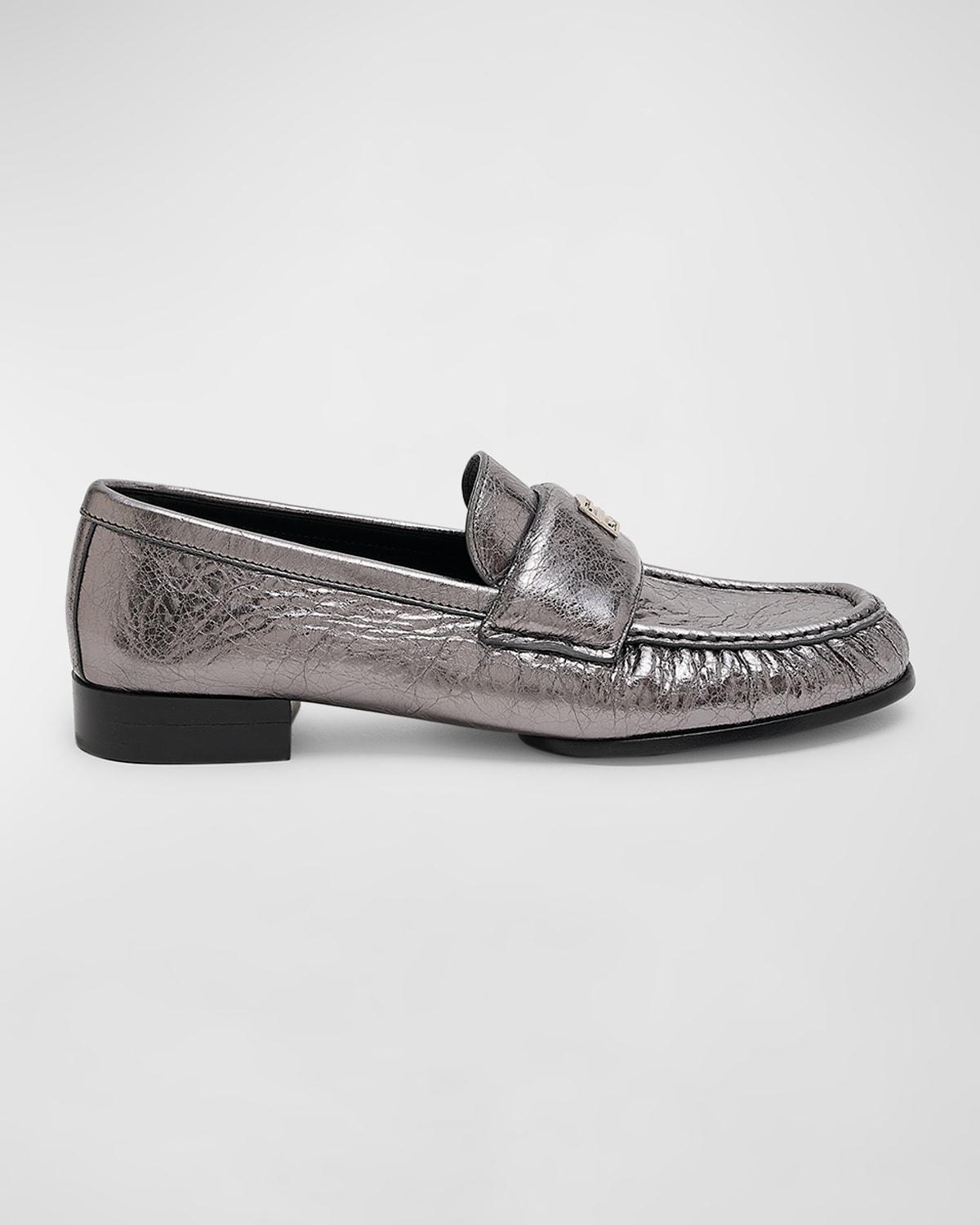 Womens 4G Loafers In Laminated Leather Product Image