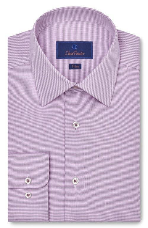 David Donahue Trim Fit Microdobby Dress Shirt Product Image