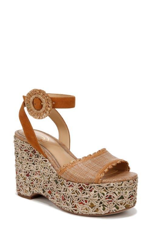 Sam Edelman Womens Amber Two-Piece Sculpted Platform Wedge Sandals Product Image