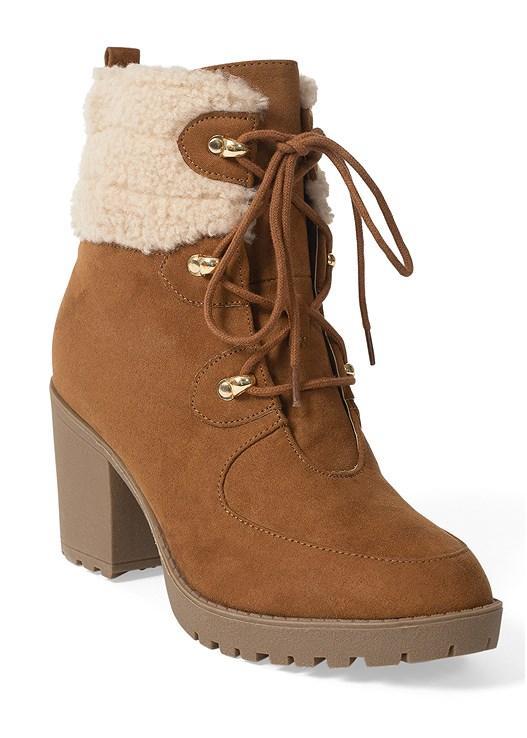 Sherpa Lace-Up Booties product image