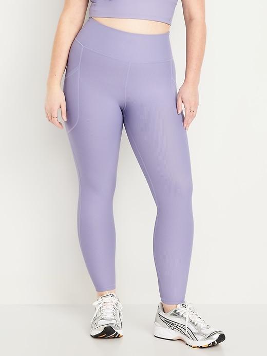 High-Waisted PowerSoft Rib Leggings Product Image