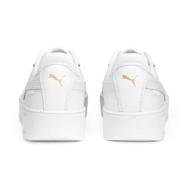 PUMA Carina Street Women's Sneakers in White/Gold Product Image