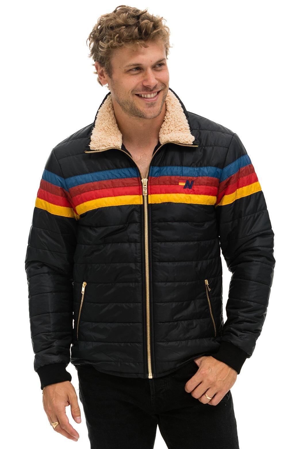 4 STRIPE JACKET -  BLACK Male Product Image