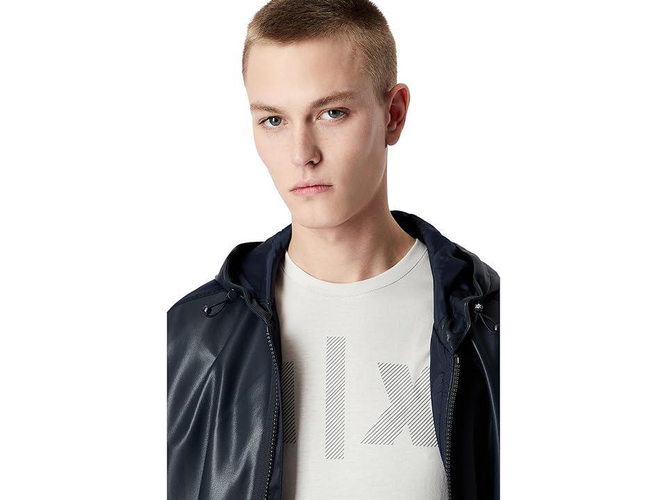 Armani Exchange Cotton A| X Logo T-Shirt (Solid Light/Pastel Grey) Men's Clothing Product Image