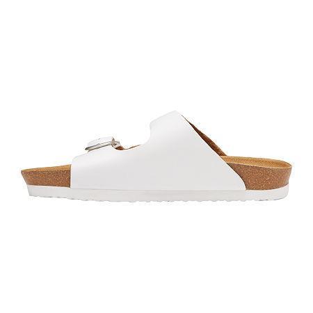 Eastland Cambridge Womens Slide Sandals White Product Image