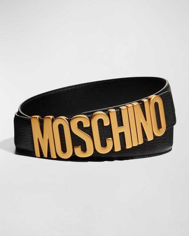 Mens Logo Leather Belt Product Image