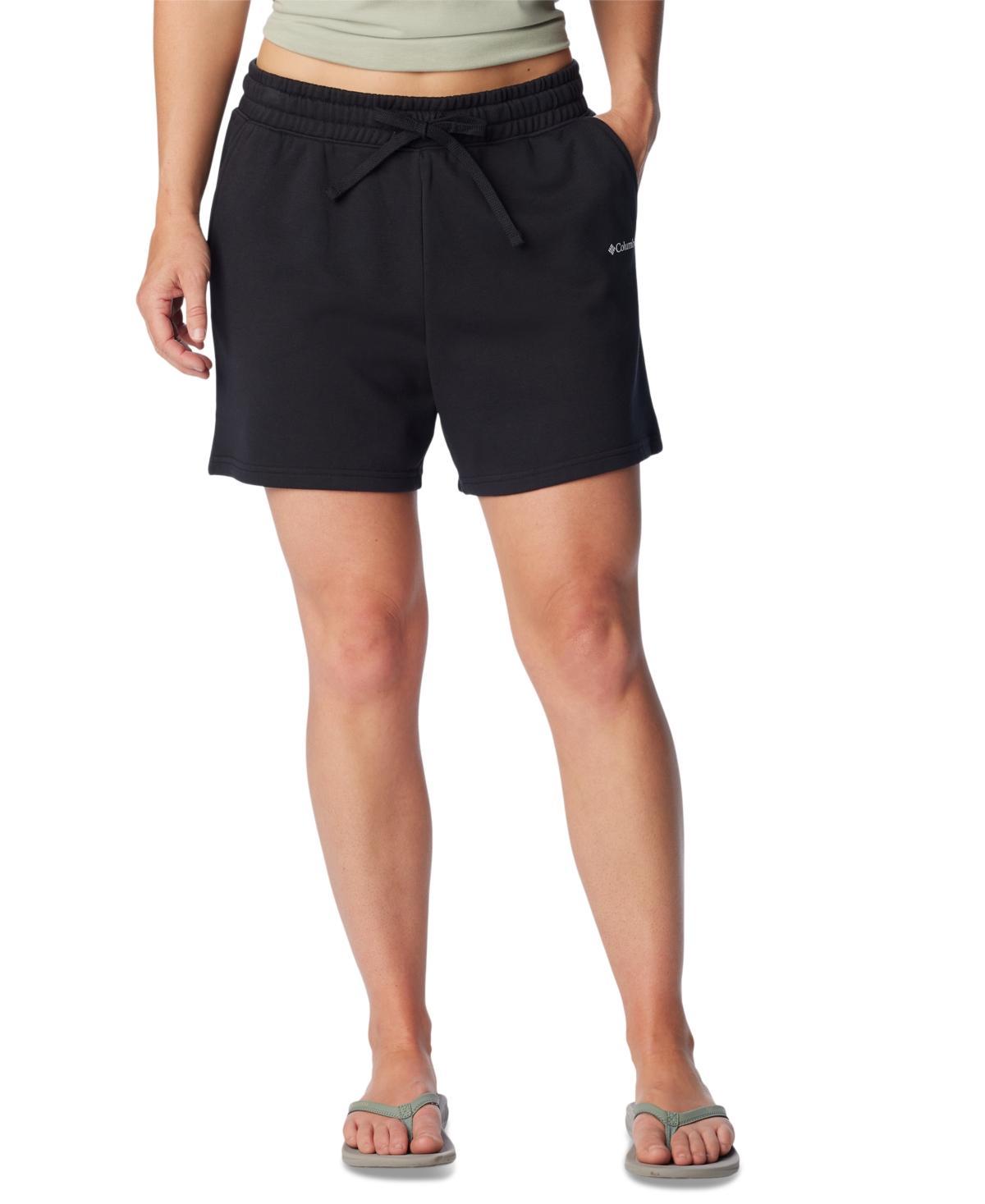 Womens Columbia Trek French Terry Shorts White Product Image