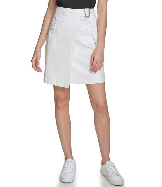 Calvin Klein Faux Wrap Utility A-Line Skirt Product Image