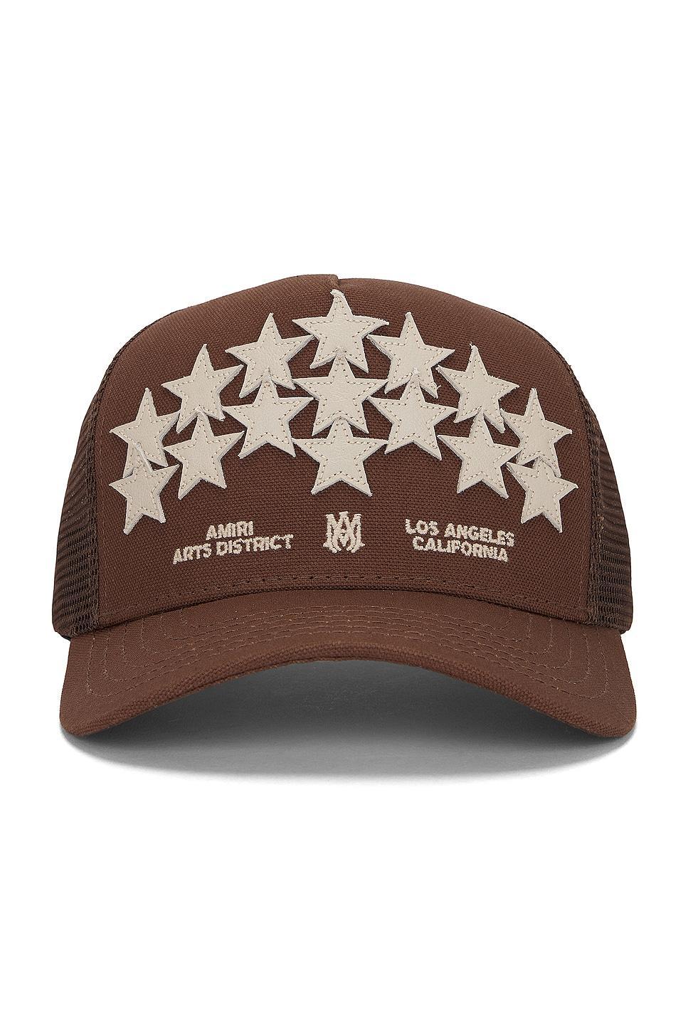 Amiri Leather Star Trucker Brown.. Product Image