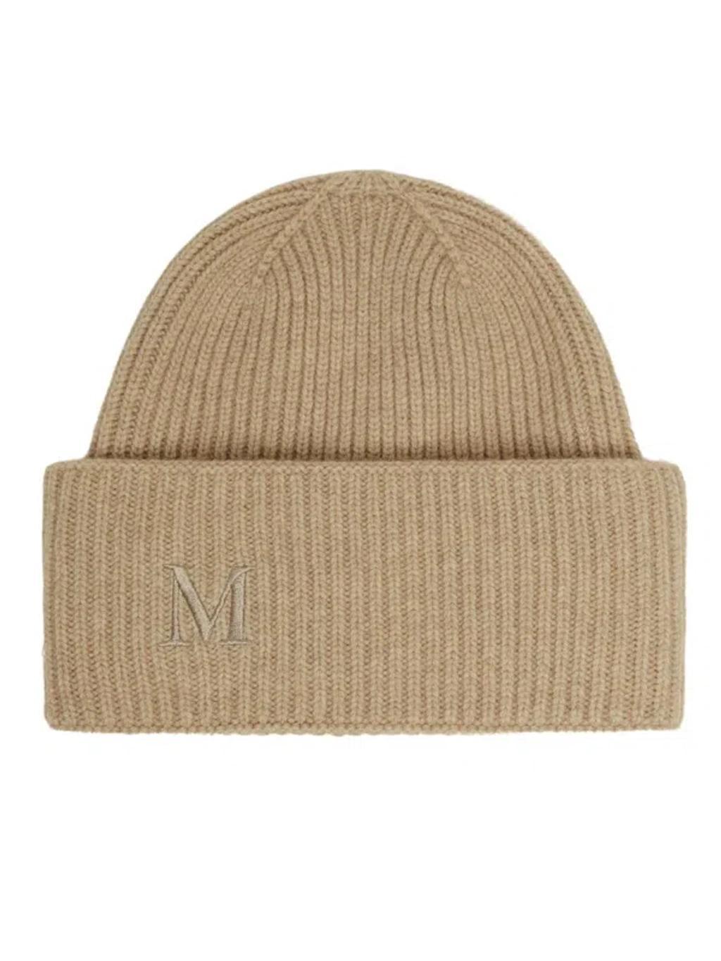 MAX MARA Retina Beanie Accessories In Beige Product Image