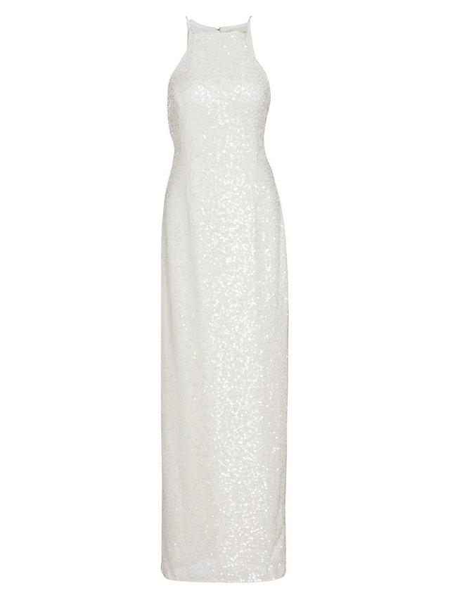 Womens Morgan Sequined Cut-Out Gown Product Image