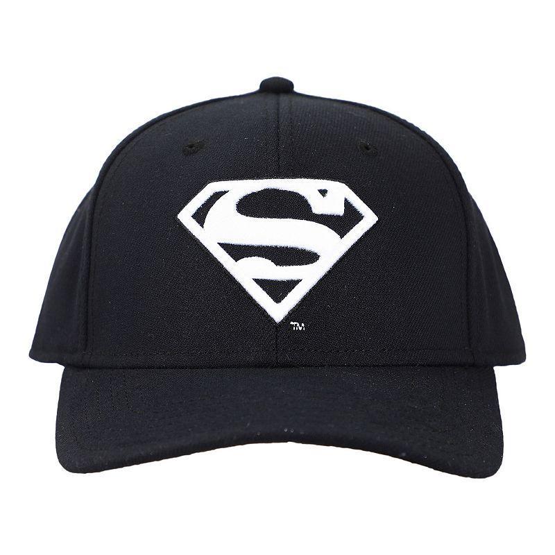 Mens Superman White Logo Snapback Hat Product Image